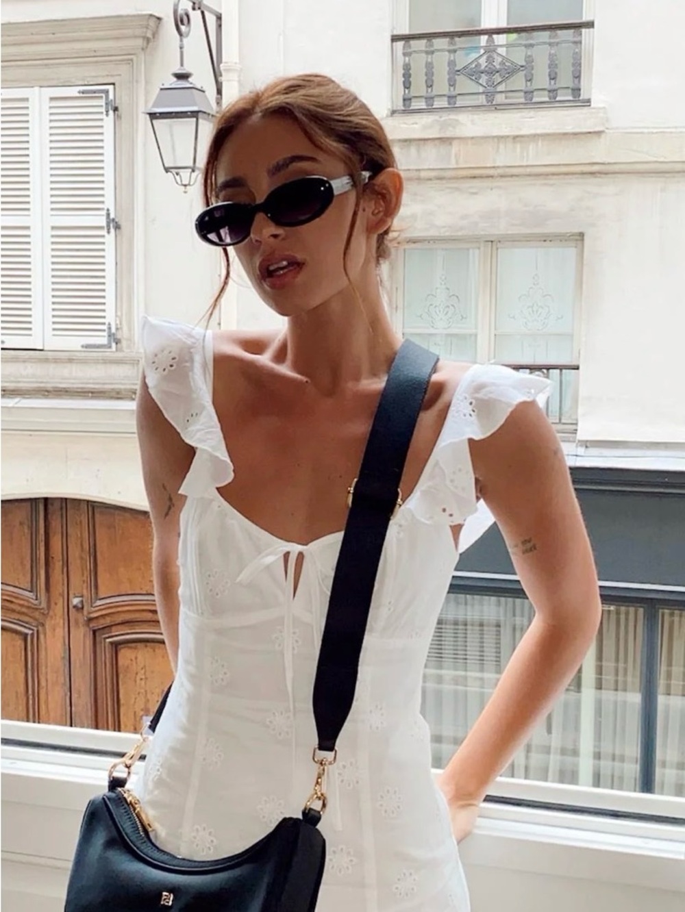 Princess Polly White Eyelet Ruffle Mini Dress - Picture 8 of 8
